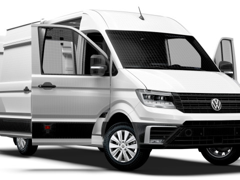 VW Crafter Van MWB HR HQInterior 2025 3D मॉडल