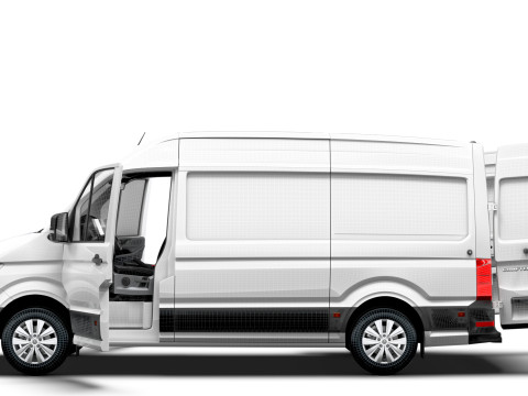 VW Crafter Van MWB HR HQInterior 2025 3D मॉडल