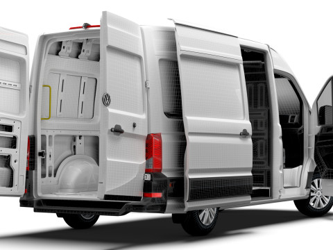 VW Crafter Van MWB HR HQInterior 2025 3D मॉडल