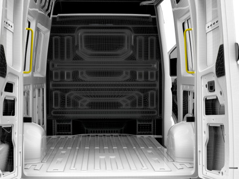 VW Crafter Van MWB HR HQInterior 2025 3D मॉडल