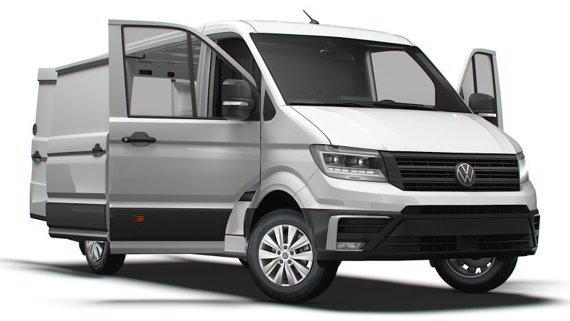 VW Crafter Van MWB LR HQInterior 2025 Model 3D .c4d .max .obj .3ds .fbx .stl .blend