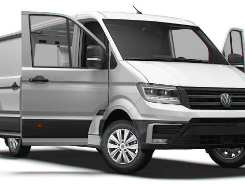 VW Crafter Van MWB LR HQInterior 2025 3D Модель