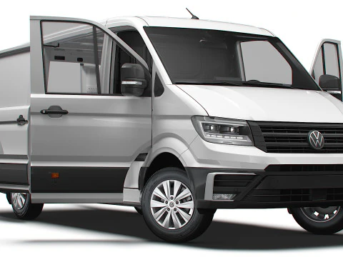 VW Crafter Van MWB LR HQInterior 2025 Model 3D