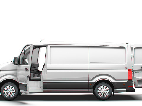 VW Crafter Van MWB LR HQInterior 2025 Model 3D