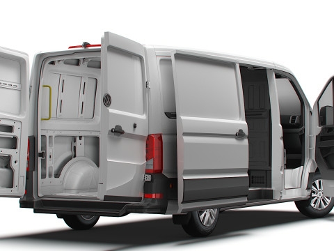 VW Crafter Van MWB LR HQInterior 2025 Model 3D