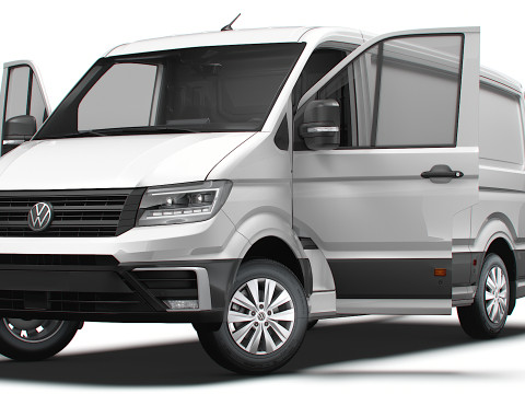 VW Crafter Van MWB LR HQInterior 2025 Model 3D