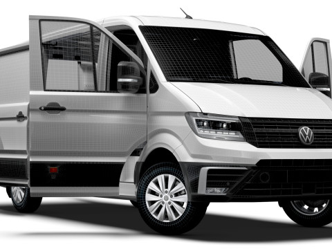 VW Crafter Van MWB LR HQInterior 2025 Model 3D
