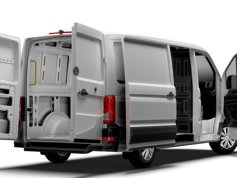 VW Crafter Van MWB LR HQInterior 2025 Model 3D