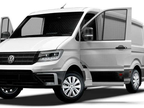 VW Crafter Van MWB LR HQInterior 2025 3D Model