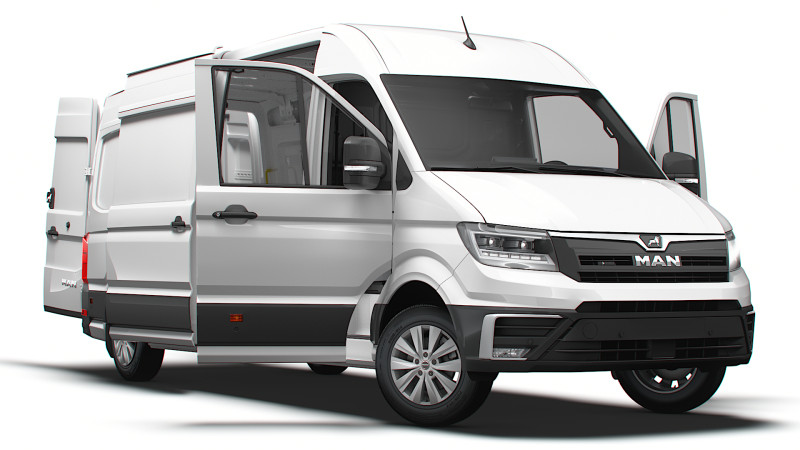 MAN TGE Van LWB HR HQInterior 2025 Modèle 3D .c4d .max .obj .3ds .fbx .stl .blend