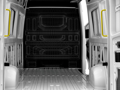 MAN TGE Van LWB HR HQInterior 2025 Modèle 3D
