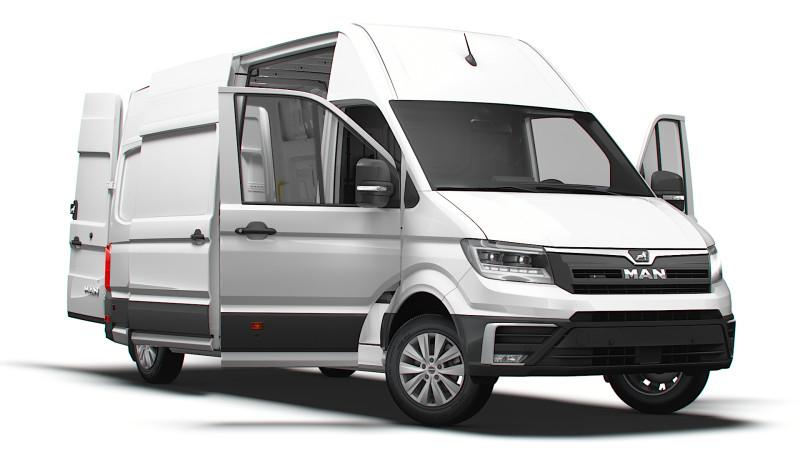 MAN TGE Van LWB SHR HQInterior 2025 3D 模型 .c4d .max .obj .3ds .fbx .stl .blend 