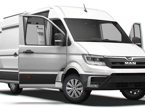 MAN TGE Van MWB HR HQInterni 2025 Modello 3D