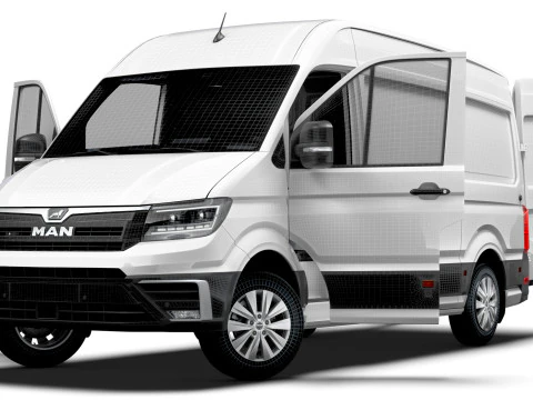 MAN TGE Van MWB HR HQInterior 2025 3D Model