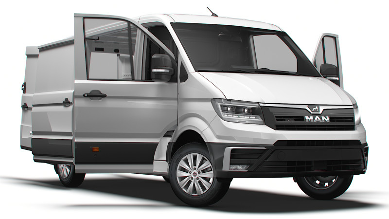 MAN TGE Van MWB LR HQInterior 2025 Modelo 3D .c4d .max .obj .3ds .fbx .stl .blend