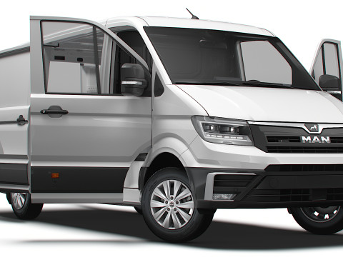 MAN TGE Van MWB LR HQInterior 2025 3D Model