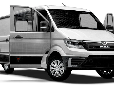 MAN TGE Van MWB LR HQInterior 2025 Modelo 3D