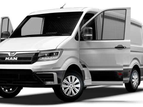 MAN TGE Van MWB LR HQInterior 2025 Modelo 3D