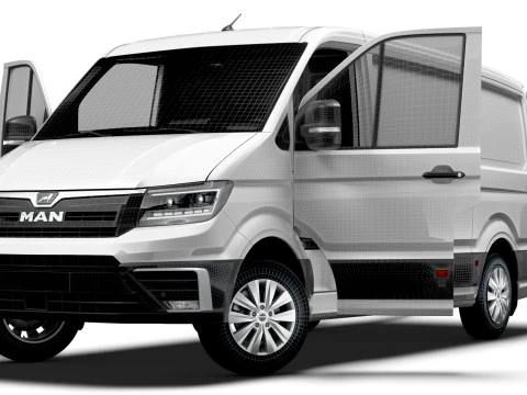 MAN TGE Van MWB LR HQInterior 2025 Modelo 3D