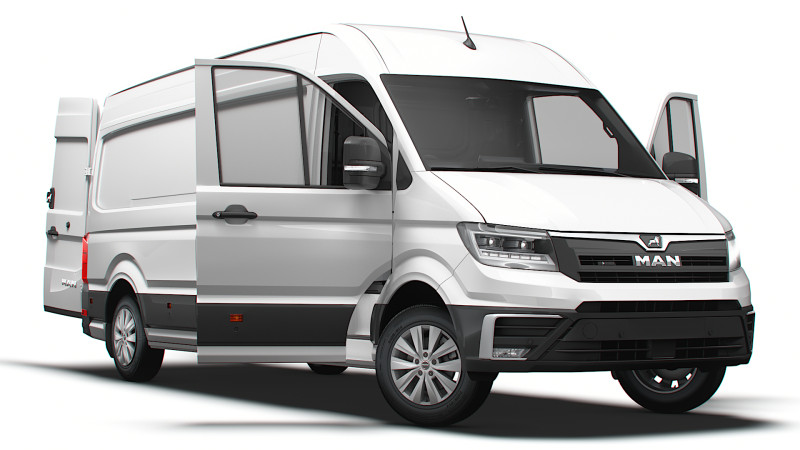 MAN TGE Van LWB HR HQInterior 2025 UKspec Model 3D .c4d .max .obj .3ds .fbx .stl .blend