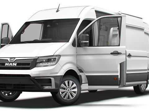 MAN TGE Van LWB HR HQInterior 2025 UKspec 3D Model