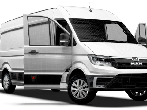 MAN TGE Van LWB HR HQInterior 2025 UKspec 3D Model