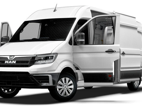 MAN TGE Van LWB HR HQInterior 2025 UKspec 3D Model