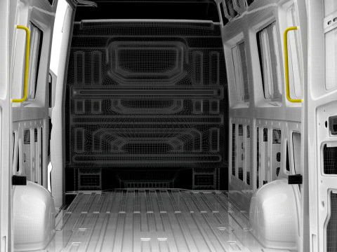 MAN TGE Van LWB HR HQInterior 2025 UKspec 3D Model
