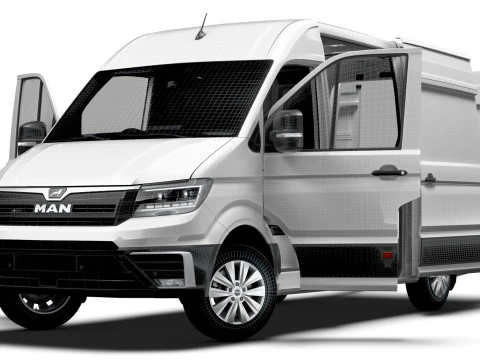 MAN TGE Van MWB HR HQInterior 2025 UKspec 3D Model