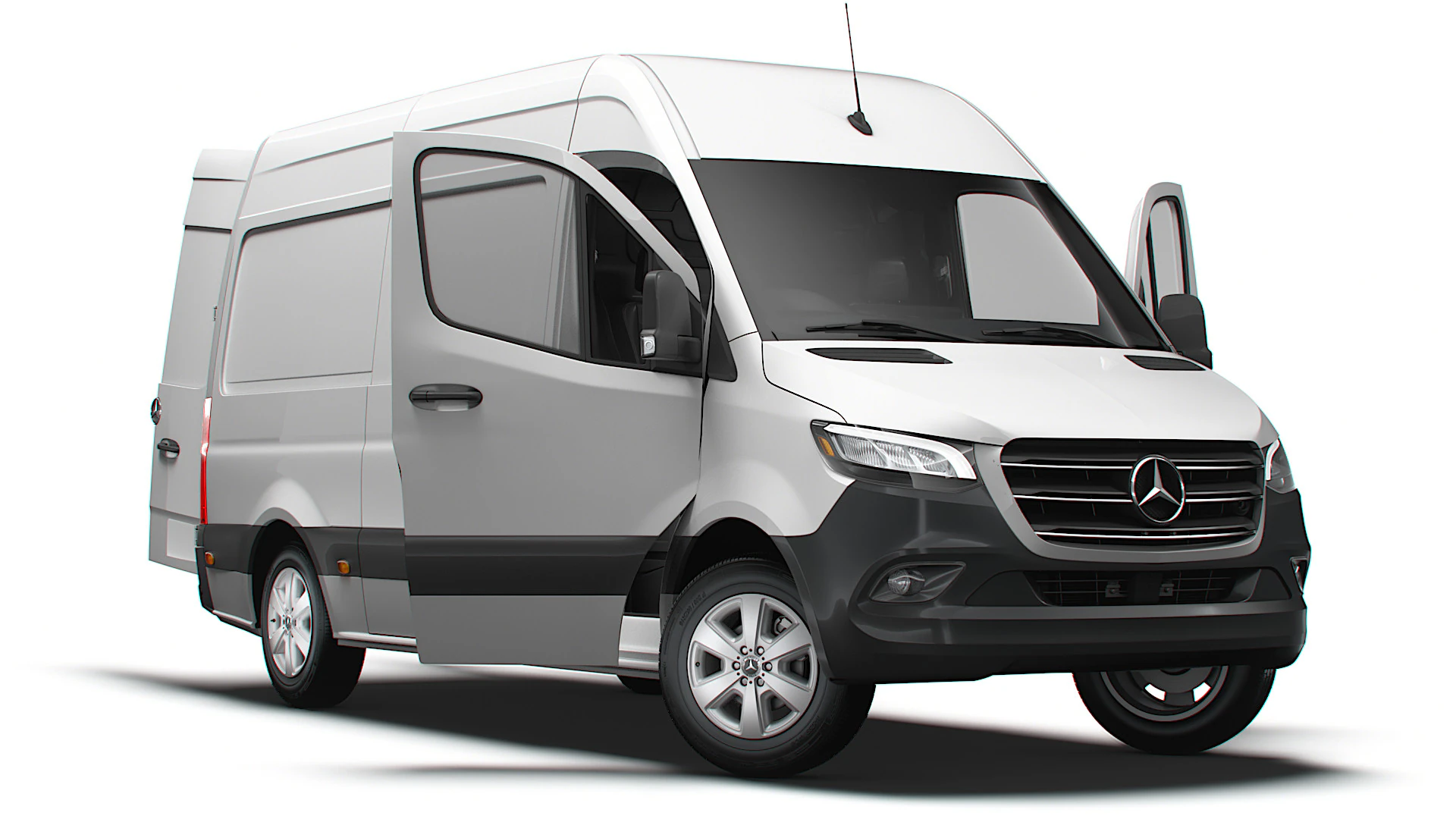 Mercedes Sprinter L2H2 RWD HQ Interior 2025 UKspec 3D Model .c4d .max .obj .3ds .fbx .stl .blend 