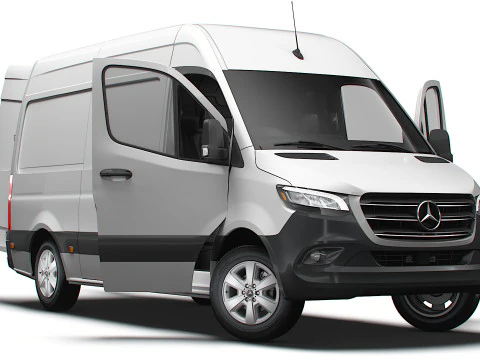Mercedes Sprinter L2H2 RWD HQ Interior 2025 UKspec Modelo 3D