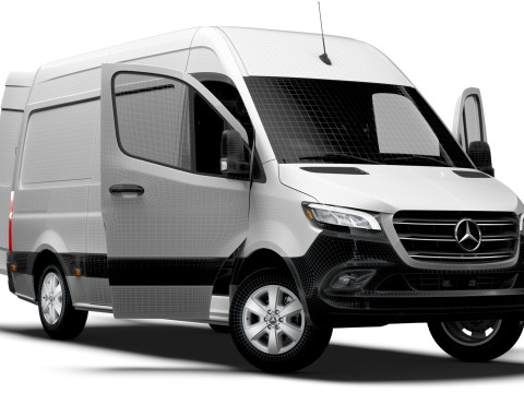 Mercedes Sprinter L2H2 RWD HQ Interior 2025 UKspec Modelo 3D