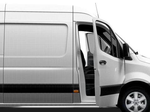 Mercedes Sprinter L2H2 RWD HQ Interior 2025 UKspec 3D Model