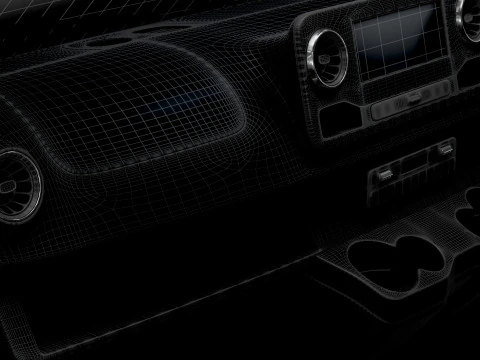 Mercedes Sprinter L2H2 RWD HQ Interior 2025 UKspec 3D Model