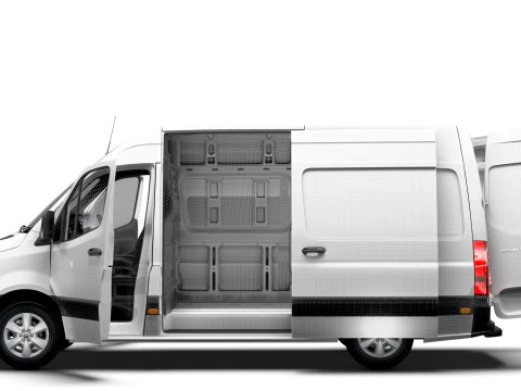 Mercedes Sprinter L2H2 RWD HQ Interior 2025 UKspec 3D Model