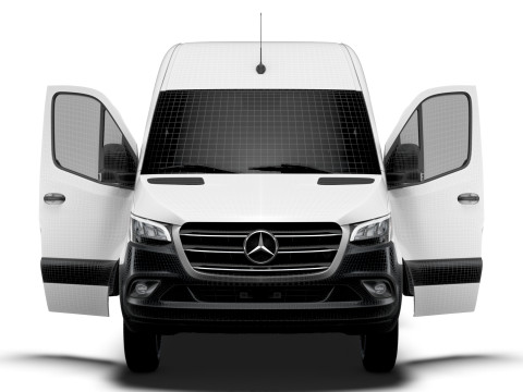 Mercedes Sprinter L2H2 RWD HQ Interior 2025 UKspec Modelo 3D
