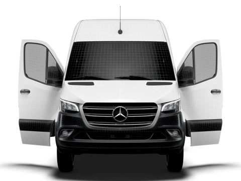 Mercedes Sprinter L2H2 RWD HQ Interior 2025 UKspec 3D Model