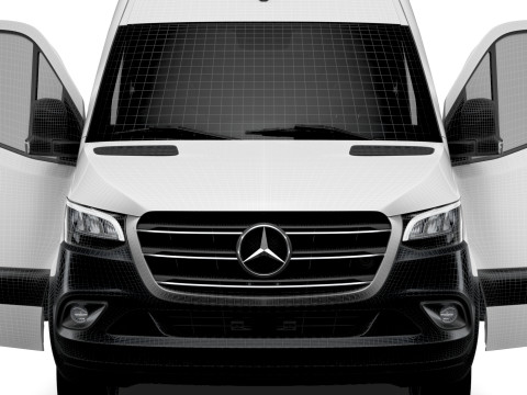 Mercedes Sprinter L2H2 RWD HQ Interior 2025 UKspec Modelo 3D