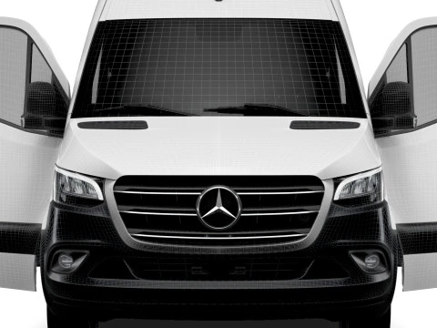 Mercedes Sprinter L2H2 RWD HQ Interior 2025 UKspec 3D Model