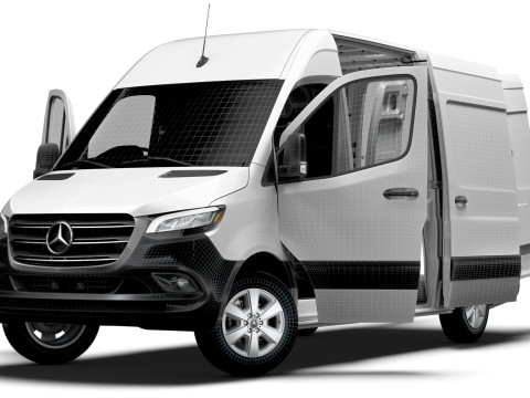 Mercedes Sprinter L2H2 RWD HQ Interior 2025 UKspec Modelo 3D