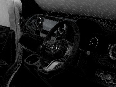 Mercedes Sprinter L2H2 RWD HQ Interior 2025 UKspec Modelo 3D