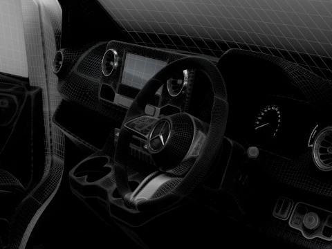 Mercedes Sprinter L2H2 RWD HQ Interior 2025 UKspec 3D Model