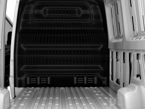 Mercedes Sprinter L2H2 RWD HQ Interior 2025 UKspec 3D Model