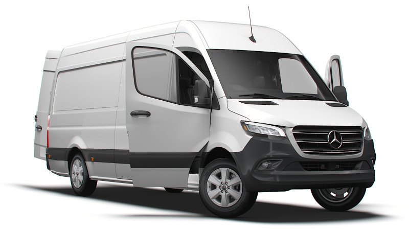 Mercedes Sprinter L3H2 RWD HQ Interior 2025 UKspec Modelo 3D .c4d .max .obj .3ds .fbx .stl .blend