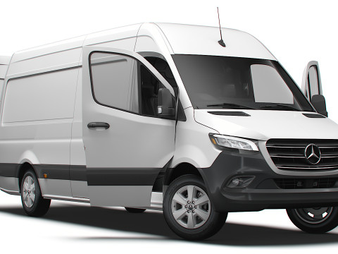Mercedes Sprinter L3H2 RWD HQ Interior 2025 UKspec 3D Model