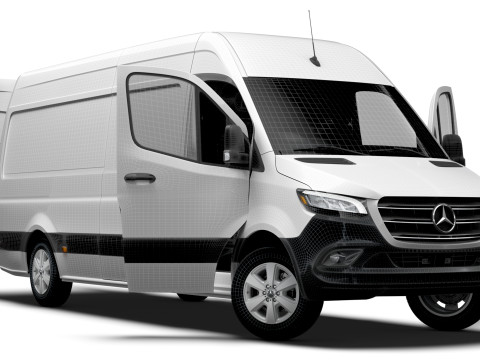 Mercedes Sprinter L3H2 RWD HQ Interior 2025 UKspec Modelo 3D