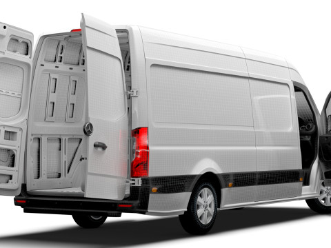 Mercedes Sprinter L3H2 RWD HQ Interior 2025 UKspec Modelo 3D