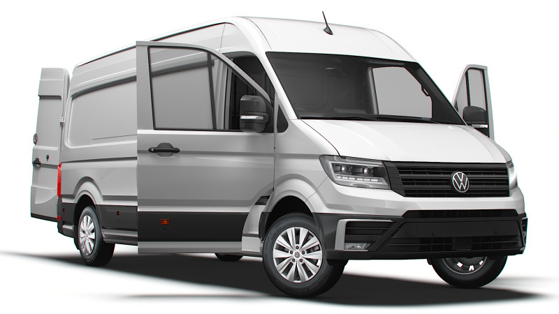 VW Crafter Van LWB HR HQInterior 2025 UKspec 3D Modell .c4d .max .obj .3ds .fbx .stl .blend 
