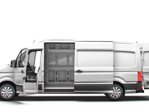 VW Crafter Van LWB HR HQInterior 2025 UKspec 3D Modell