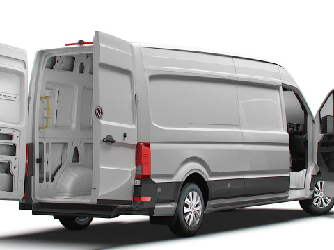 VW Crafter Van LWB HR HQInterior 2025 UKspec 3D Model
